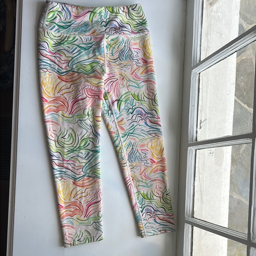 Athleta Kids Multicolor Swirl Leggings